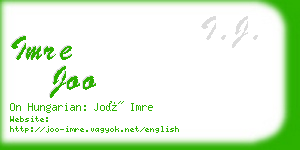 imre joo business card